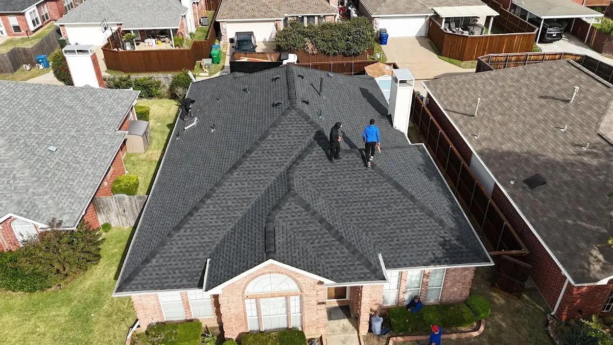 Slate & Tile Roof Repair work in progress on a Cupertino property